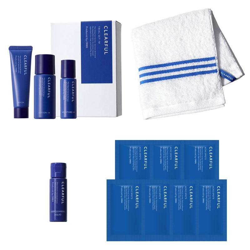 クリアフルスターターセット (クレンジングミニ・ニキビケアジェル7包・タオル入り)