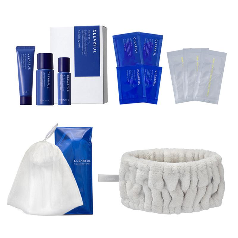 オルビス クリアフル14日間体験セットL(洗顔パウダー+ヘアバンド+泡立てネット+サンプル)