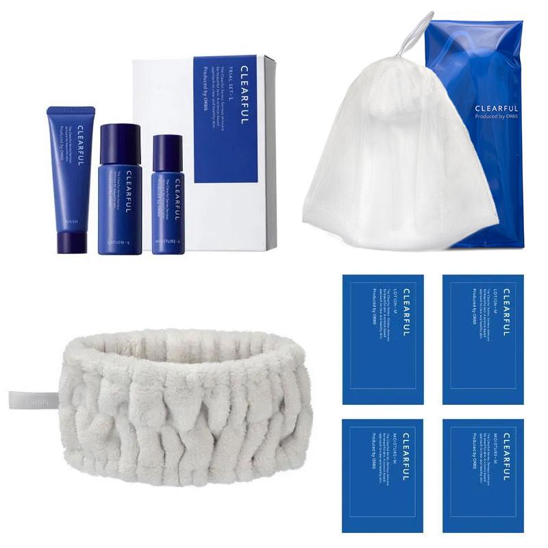 ニキビ・毛穴対策スターターセット(ヘアバンド+泡立てネット+サンプル入り)