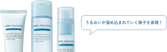 うるおいが溜め込まれていく様子を表現！