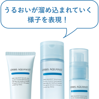 うるおいが溜め込まれていく様子を表現！