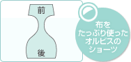 布をたっぷり使ったオルビスのショーツ