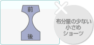 布分量の少ない小さめショーツ