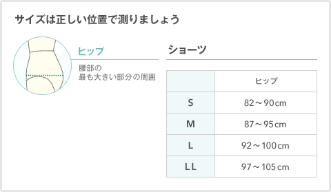 サイズは正しい位置で測りましょう