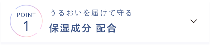 うるおいを届けて守る 保湿成分 配合