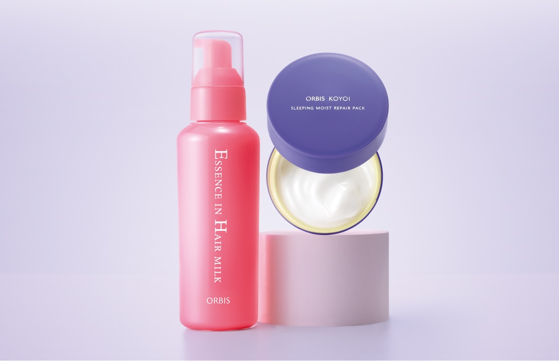エッセンスインヘアミルク・オルビス コヨイ スリーピングモイスト リペアパック