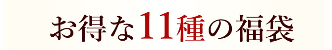 お得な11種類の福袋