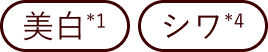 美白*1 シミ*4 シワ*5