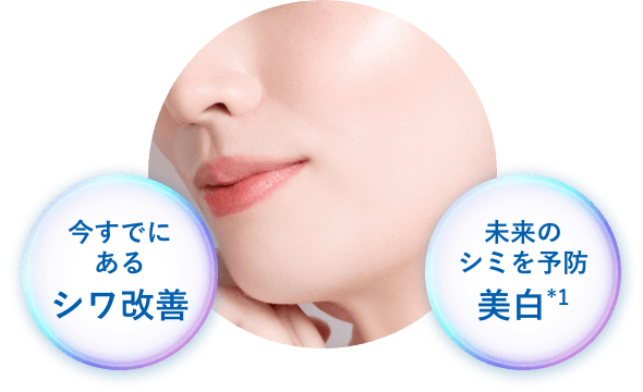 今すでにあるシワ改善 未来のシミを予防美白(*1)