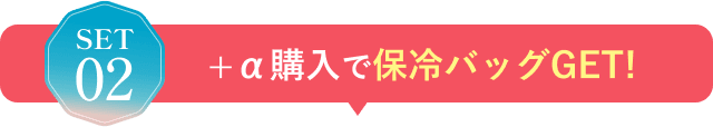 SET02＋α購入で保冷バッグGET!