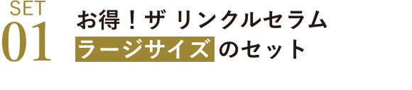 SET01 お得！ザ リンクルセラム ラージサイズのセット