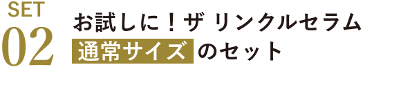 SET02 お試しに！ザ リンクルセラム 通常サイズのセット