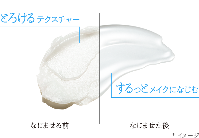 なじませる前／なじませた後 *イメージ