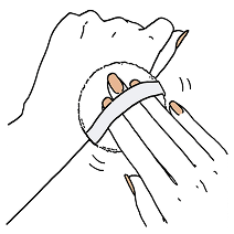 もみこむ
