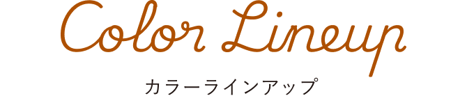 Color Lineup カラーラインアップ
