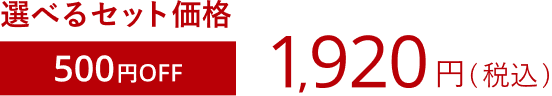 選べるセット価格500円OFF 1,920円税込