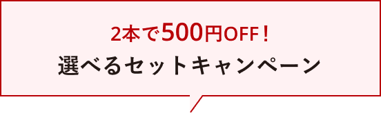 2本で500円OFF！選べるセットキャンペーン