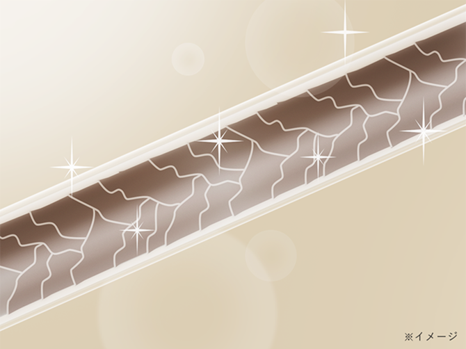 ダメージ部分に吸着イメージ ※イメージ