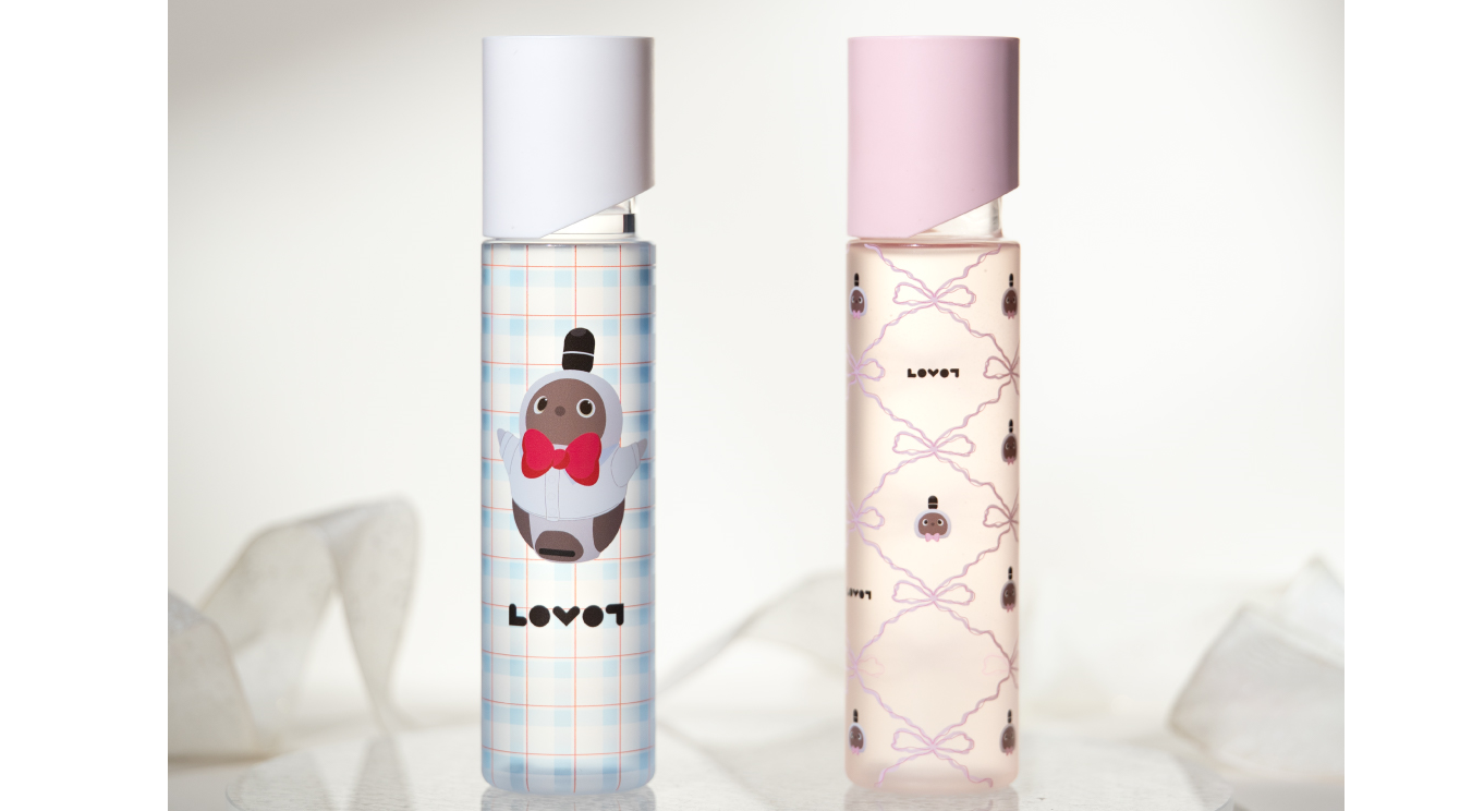 オルビスユー エッセンスローションの限定LOVOTデザインボトル2種（リボンデザイン）